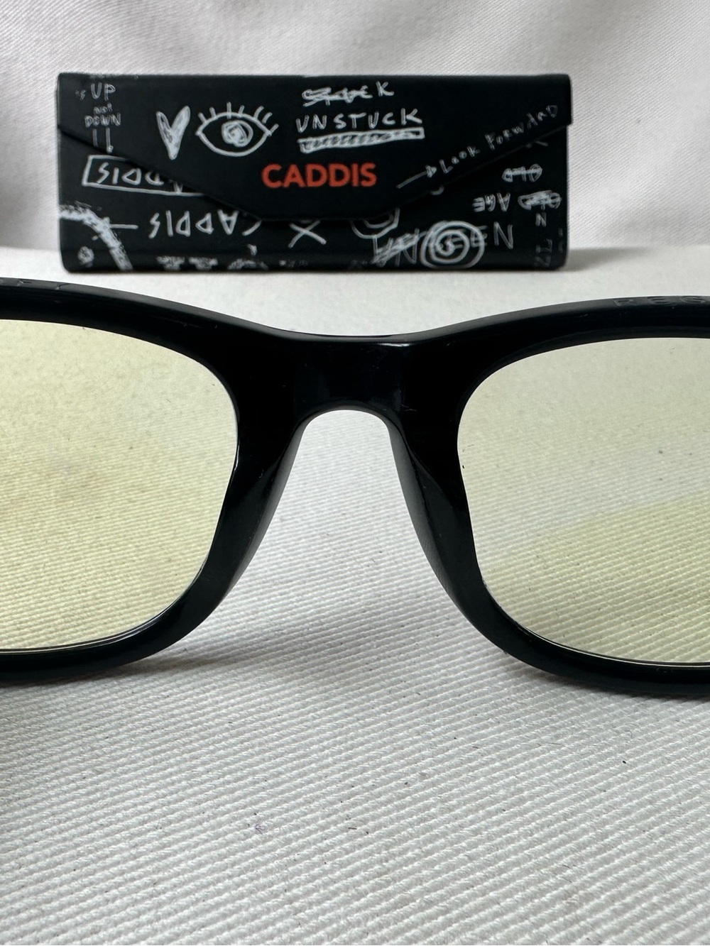 CADDIS Porgy Blue Light Reading Glasses +1.50 | Black  | Case Included